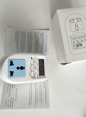 数显时控开关AL-06W PLUG IN TIMER LCD屏英规插头定时器时控开关