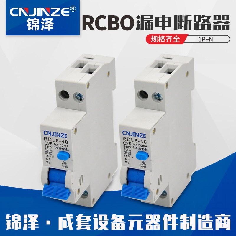 1P+N RCBO漏电断路器 小型漏电断路器6A~63A微型漏电开关防漏电
