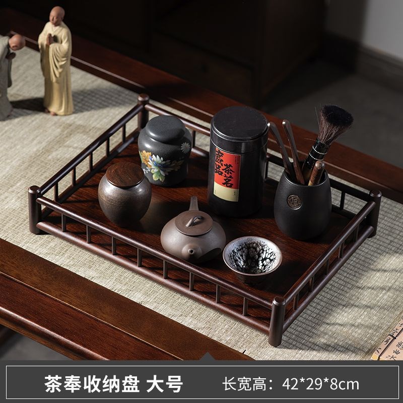 新款双层壶架竹制茶杯架子茶具收纳架茶壶架茶棚置物架桌面博古架