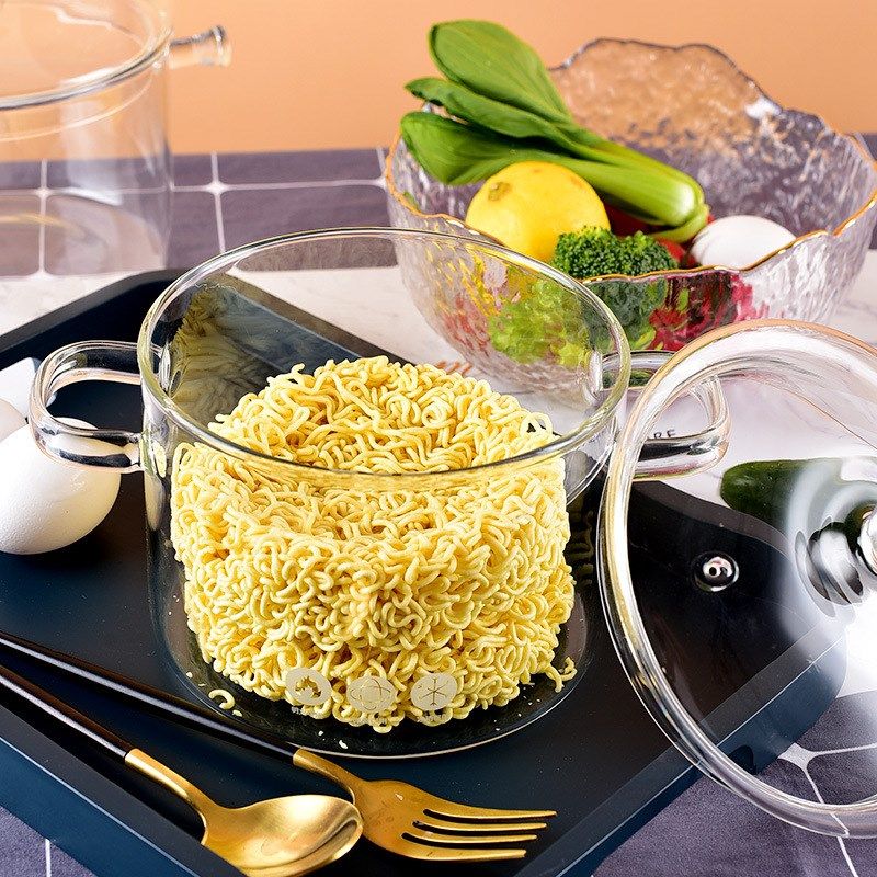 玻璃泡面碗可明火微波炉加热 带盖带把大容量泡面锅宿舍沙拉碗,餐饮具,碗,淘宝优惠券,粉丝福利购,淘宝优惠卷