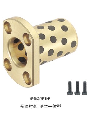 MPT法兰一体型无油衬套 铜合金标准法兰MPTNP10 12 13 16 20全