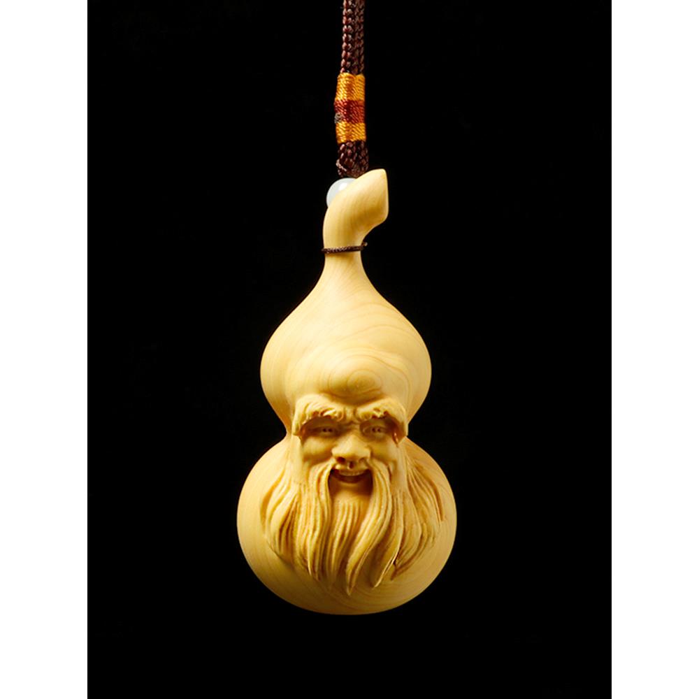 黄杨木雕手把件小葫芦雕刻工艺汽车挂件礼品创意福禄寿星