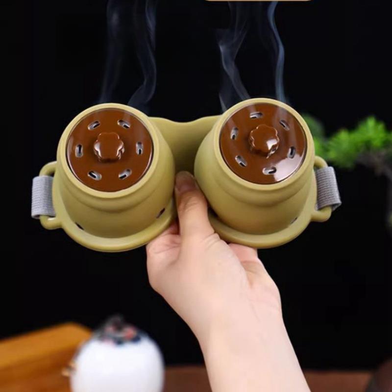 家用眼灸仪器眼睛贴热敷眼罩无烟柱缓解疲劳熏蒸工具罐眼部艾灸盒