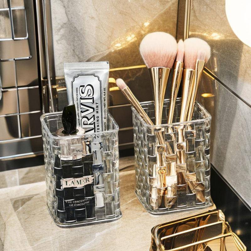 高颜值透明笔筒简约少女心可爱收纳笔桶学生宿舍文具整理筒