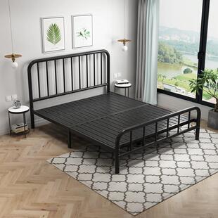 加厚铁架床简约现代单人床出租房床新品铁艺床双人床家用铁床加粗