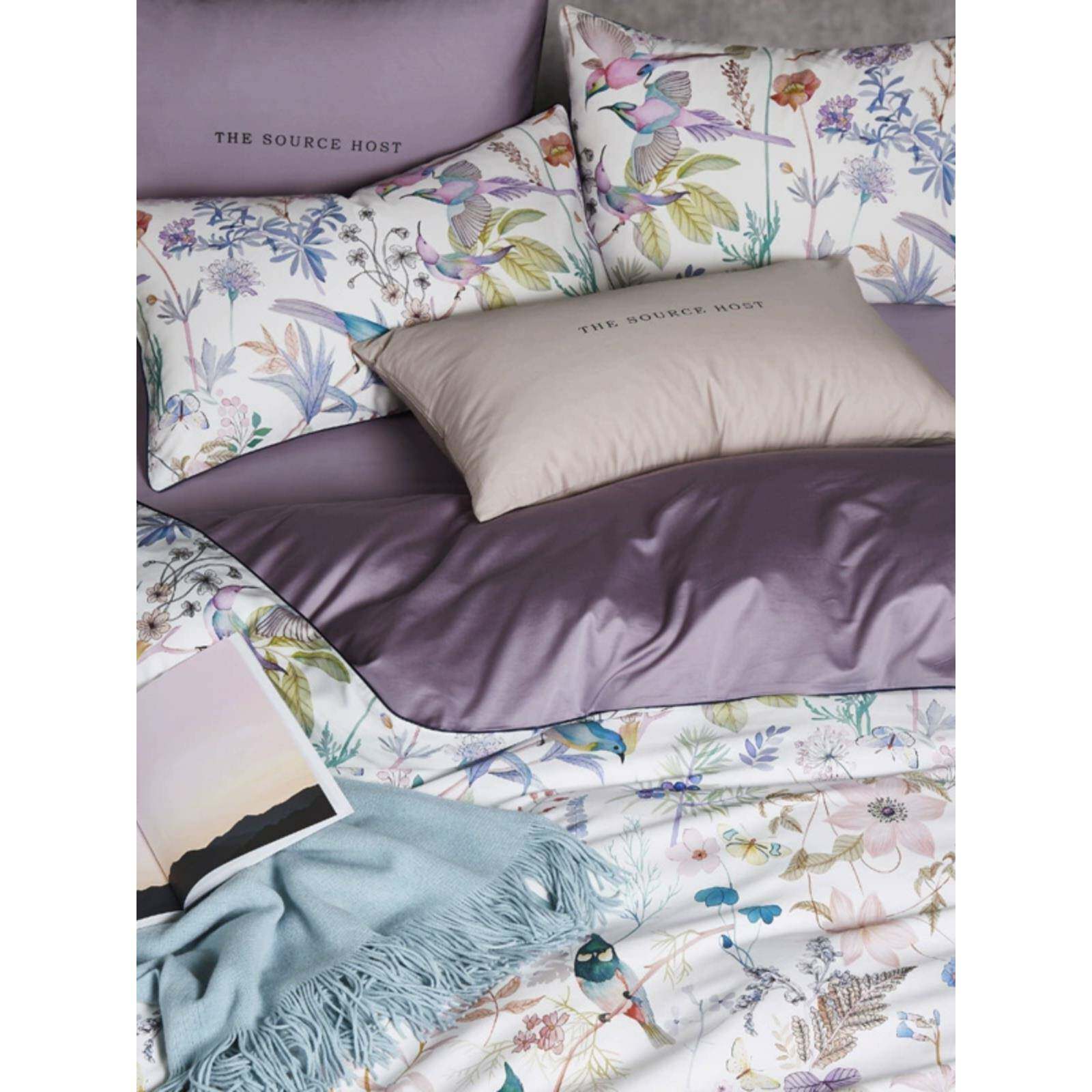 GZ6M美式60s长绒棉数码印花贡缎四件套床单被套1.8m纯棉床上