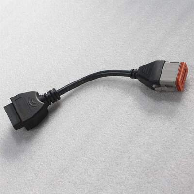 现货康明斯小松线Cummins inline6 Komatsu 12pin转OBD 16pin