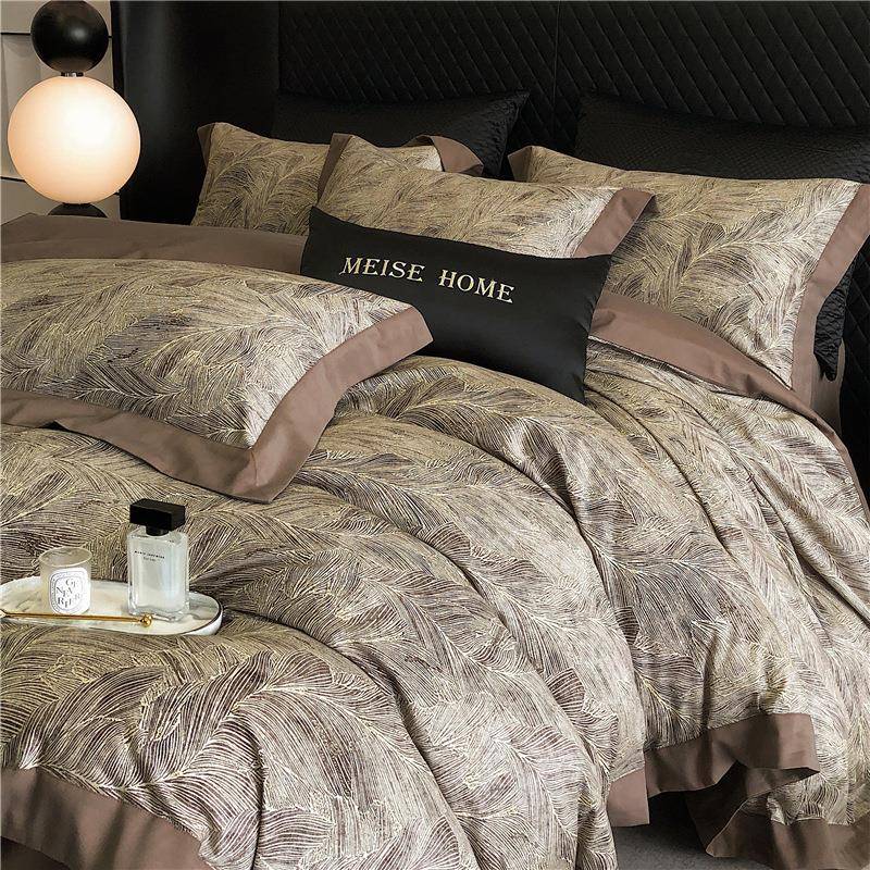 高端100S全棉云柔磨毛四件套纯棉秋冬保暖柔软床单被套床上用品