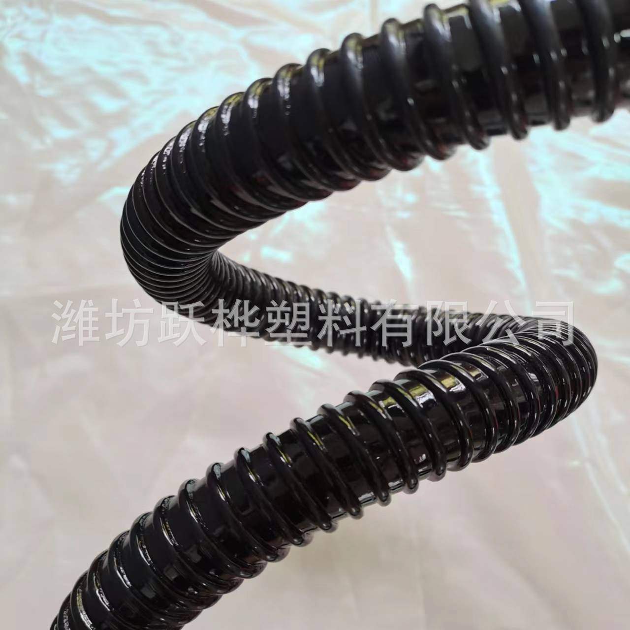 PVC塑筋管防静电塑料螺旋牛筋管抽污 吸粮集尘输送颗粒波纹软管