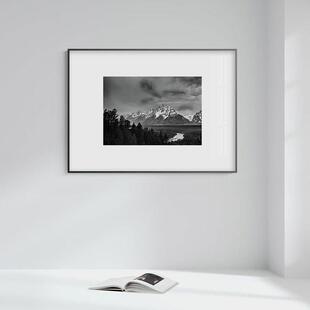 安塞尔亚当斯风景摄影装饰画黑白风光AnselAdams名作大师墙挂画