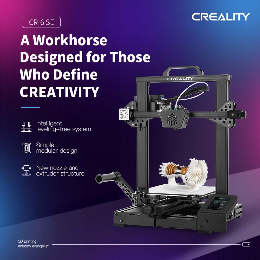 创想三维CR-6 SE免调平高精度桌面级3D打印机 玩具模型3d打印设备