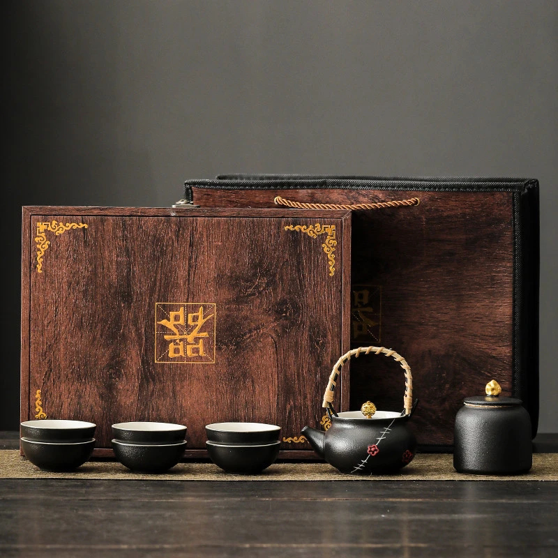 粗陶茶具功夫茶具茶杯办公旅行茶具礼盒节日礼品活动伴手礼可定制