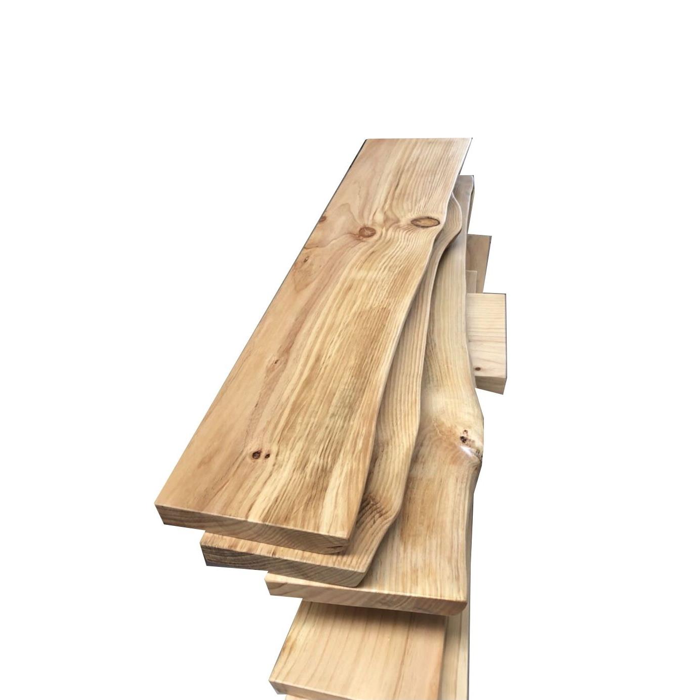 原木一字隔板不规则台面松木整板壁挂置物架简约家用洗漱台电视柜