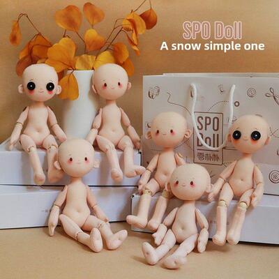 学普普手工DIY材料包6点鬼妈妈娃娃娃娃6点木珠纽扣关节可移动的