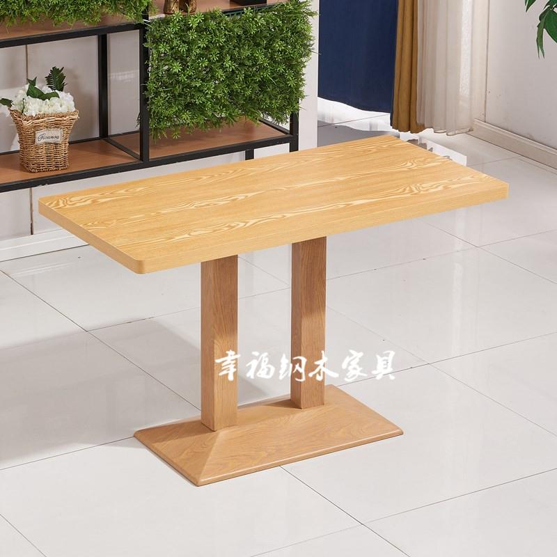 复古桌椅面馆饭店快餐厅小吃奶茶店长方形桌经济型颜色尺寸可定制