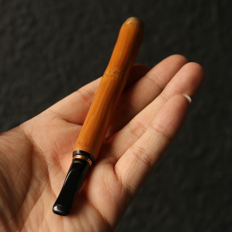 精品纯手工精磨天然实心竹过滤小烟嘴粗烟孔可拆卸过滤器把玩烟具