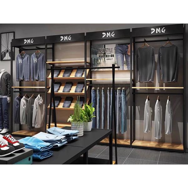 铁艺男装货架展示柜陈列架服装店展示架落地式衬衫商务男装挂衣架