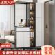 实木玄关柜鞋 柜一体入户正对门客厅隔断轻奢玻璃高级感进门屏风柜