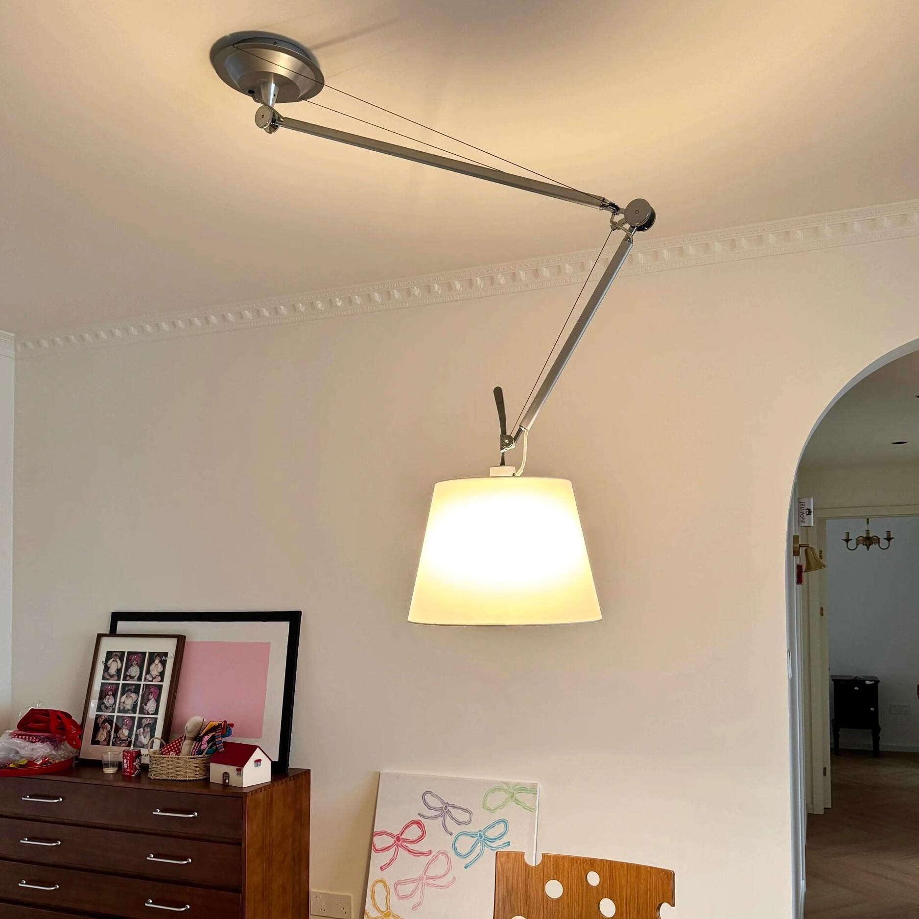 Tolomeo长杆摇臂中古风餐厅吊灯包豪斯可移位设计师餐桌饭厅吊灯