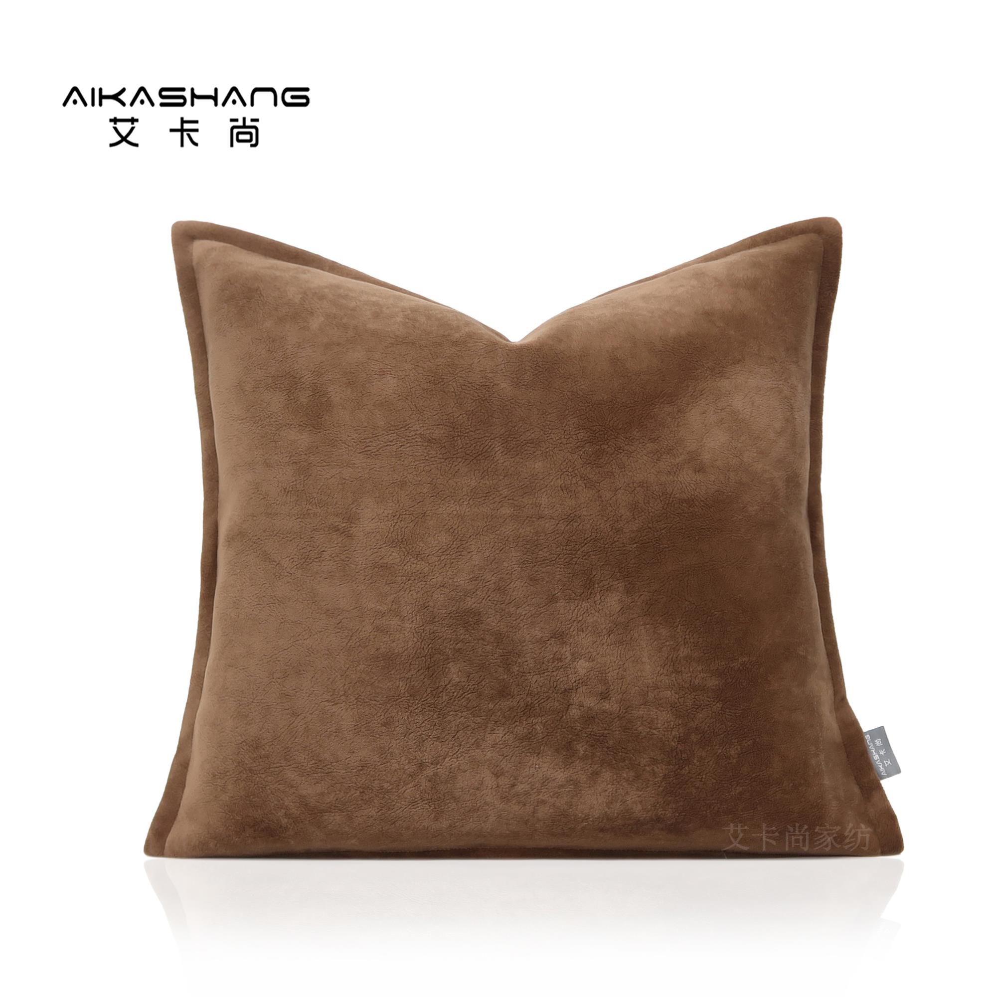 酒店样板间咖色抱枕侘寂风靠包中式轻奢靠枕客厅沙发靠枕床头靠垫