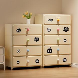 多巴胺收纳柜免安装床头五斗抽屉式置物架塑料可移动多层储物箱