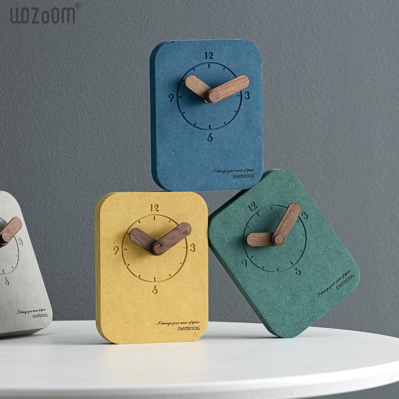 Wozoom简单桌面时钟表时钟学生卧室装饰品家居配件创意装饰礼品