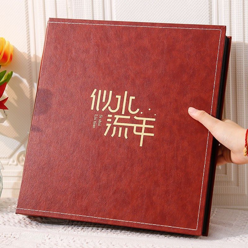 6寸1000张情侣相册本大容量家庭影集纪念册插页式照片收纳皮质5寸