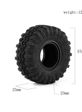 1/18 TRX4M 路虎烈马1.0英寸胎皮轮胎 攀爬车25*57MM SCX24 FMS