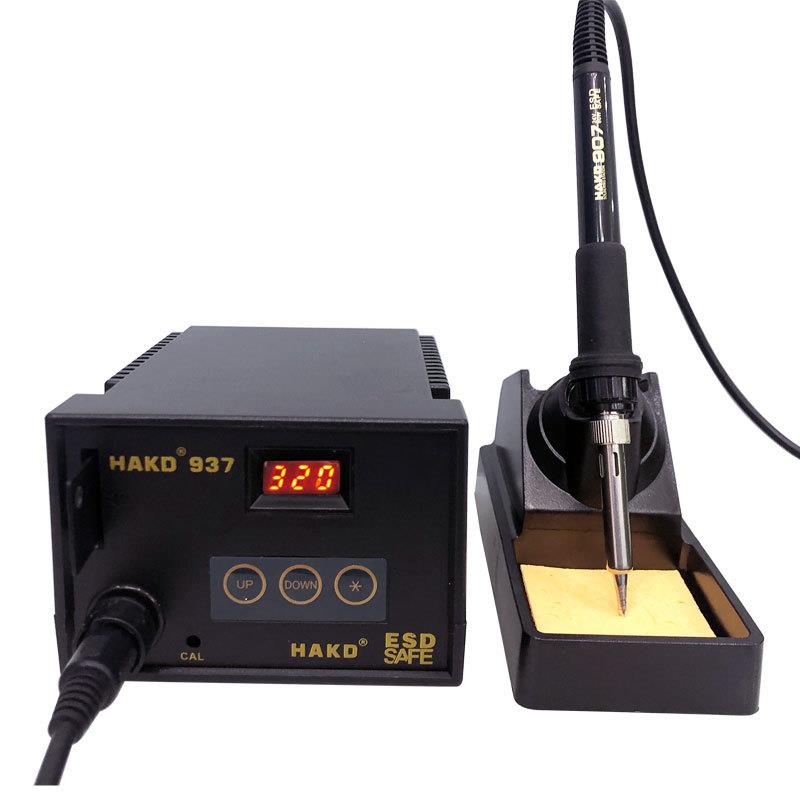 白光HAKD937数显恒温焊台75W大功率电烙铁电子维修工具936手柄