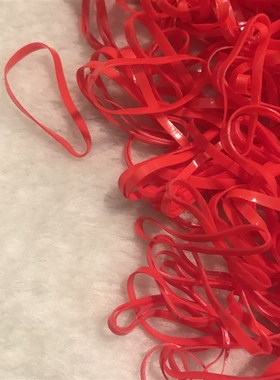 红色橡皮筋 橡皮圈 儿童捆头发皮筋 型号MB-4024 直径2CM