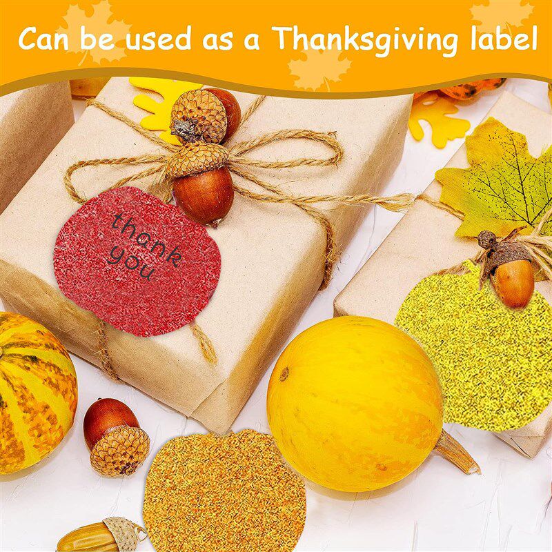 2023跨境热销240件南瓜剪纸 秋季闪光纸公告板教室感恩节派对卡纸