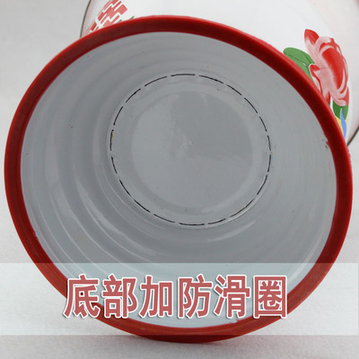 痰盂坐便器成人尿盆女高脚尿桶带盖子搪瓷防臭家用起夜老人卧室加