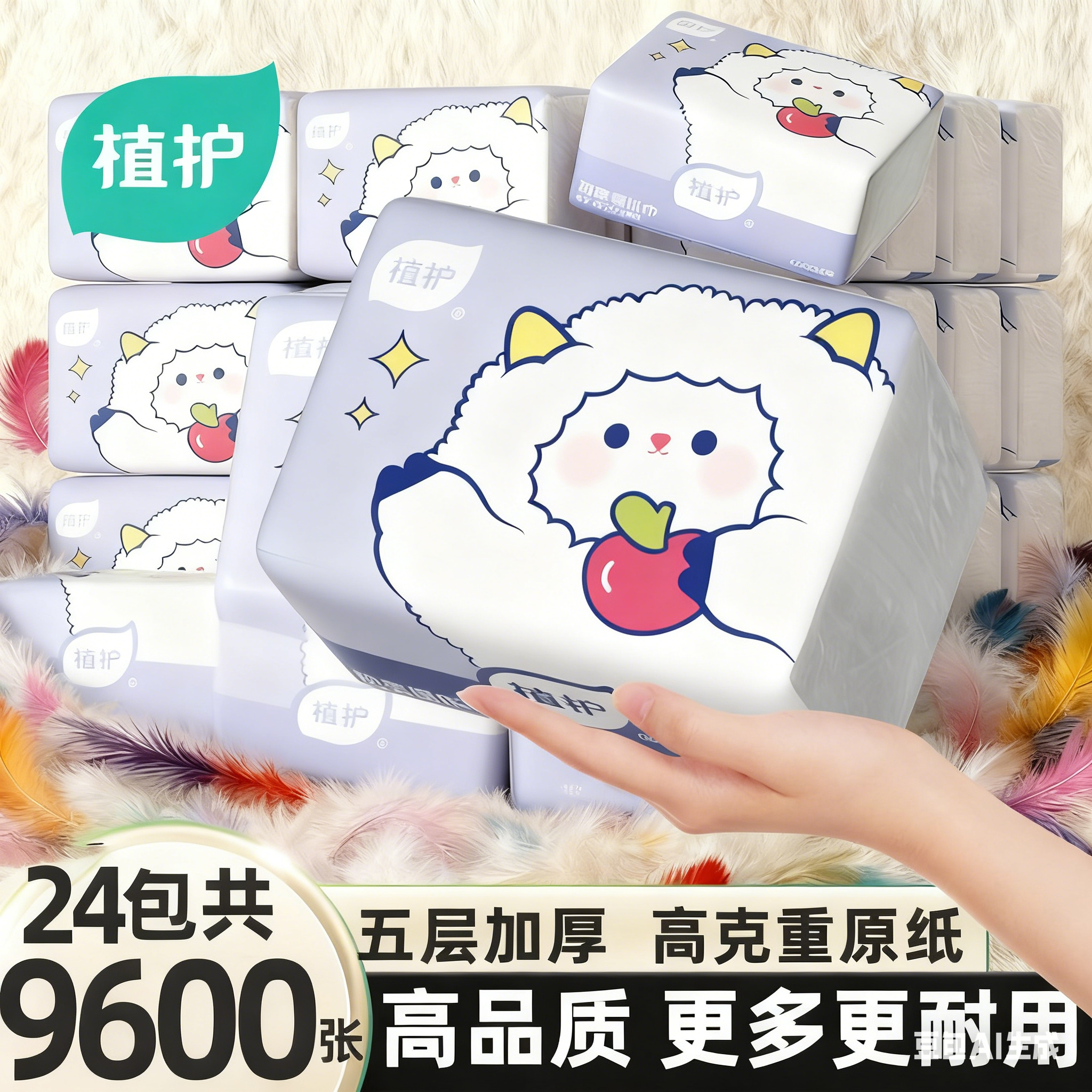 植护抽纸家用纸巾餐巾纸实惠装整箱批小包婴儿面巾纸厕所卫生纸抽