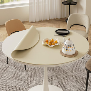 护眼硅圆形桌垫小茶几垫子桌面轻奢高级感圆桌桌布防油防水餐桌垫