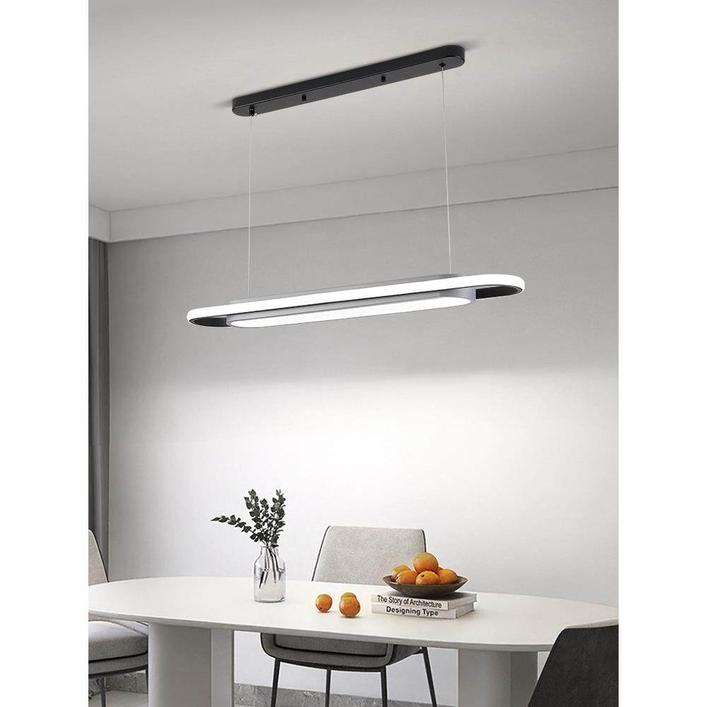 餐厅吊灯2024新款现代简约护眼家用一字长条吧台前台舞蹈室饭厅灯,家装灯饰光源,智能吊灯,淘宝优惠券,粉丝福利购,淘宝优惠卷
