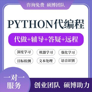 python代编程深度学习接单代跑复现写做代码编写答疑爬虫数据抓取