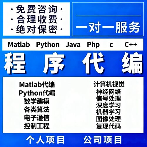 python代编程matlab代编程代写代码C++帮做java代做深度学习算法
