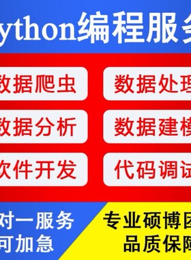 python代编程数据分析代做爬虫跑代码指导编写调试算法程序接单