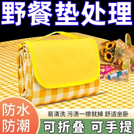 野餐垫防潮垫加厚户外露营野餐装备防水便携春游郊游可折叠野餐布