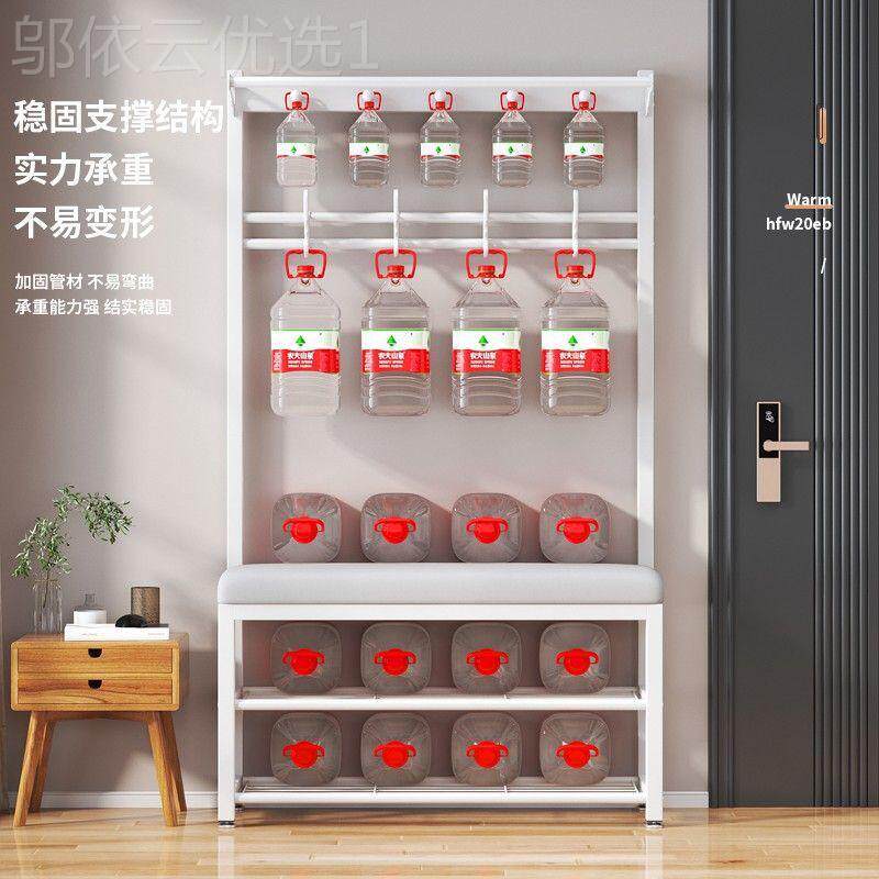 换架鞋凳家DCR用简易地多功能口衣帽架玄关置物衣架落立式门可坐
