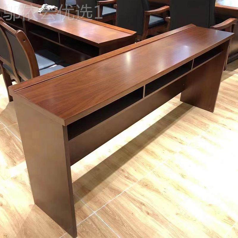 条桌约会议桌椅组合培训桌双板木长木简皮条桌油漆条形QMO人课桌