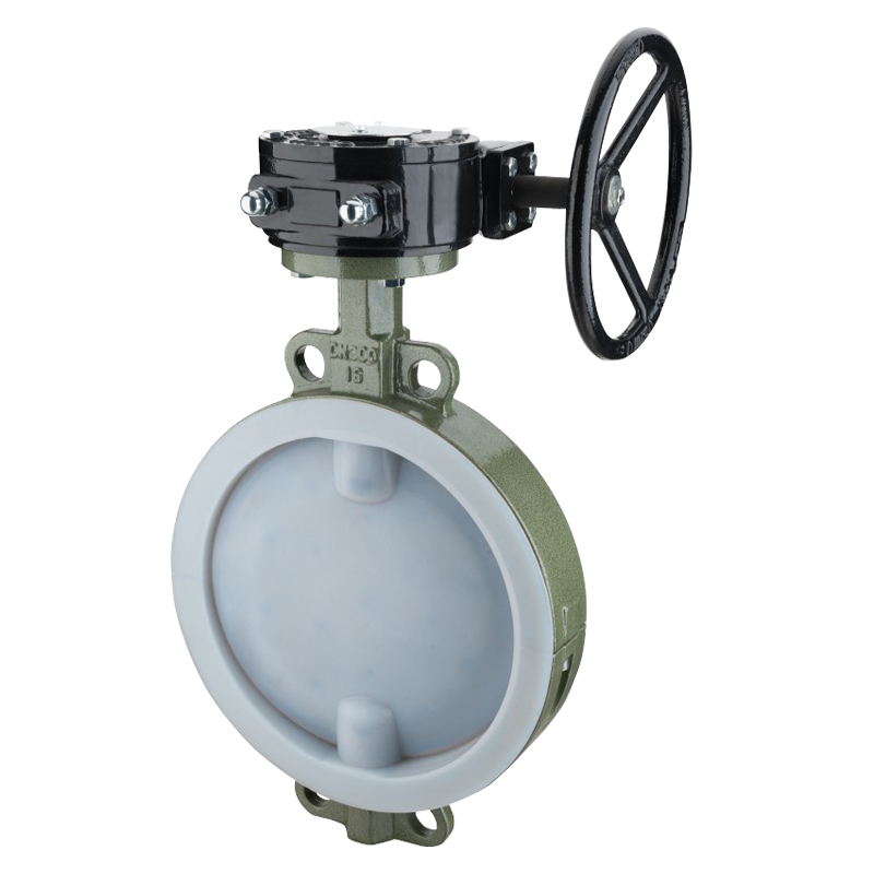 D371F46-16C 全衬四氟涡轮对夹蝶阀DN50 65 80 100 125