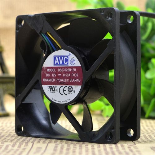 AVC 7025 12V 0.50A 7厘米 4线 大风量 机箱静音风扇 DS07025R12H