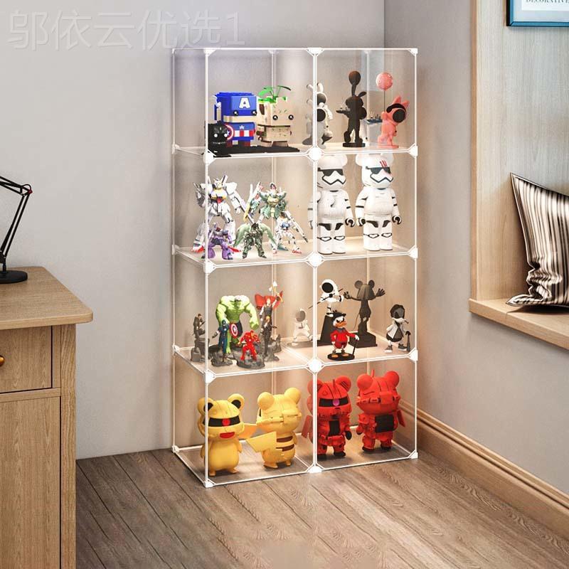 手办展示柜积木透明收HDI玩纳盒用家仿列亚克力具防尘模型陈架子