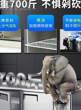 冰柜用作台平柜冰箱工操商冷作台冷藏保鲜柜厨房双温QZO冷冻柜