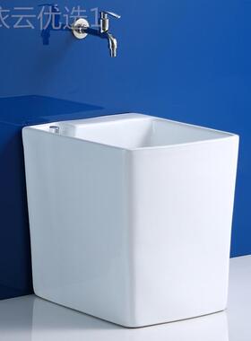 A10L把卫浴拖池阳台QNR头小号家用布地拖盆陶瓷卫生间墩布池龙拖