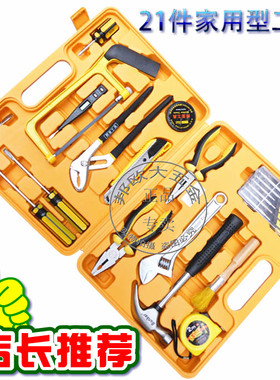 美国邦克 21件家用型组合工具 BK-257003家用多功能羊角锤螺丝批