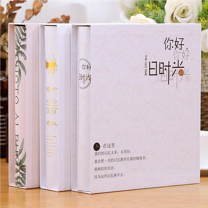7寸相册本纪念册家庭版大容量影集插页式6寸过塑200张盒装5寸