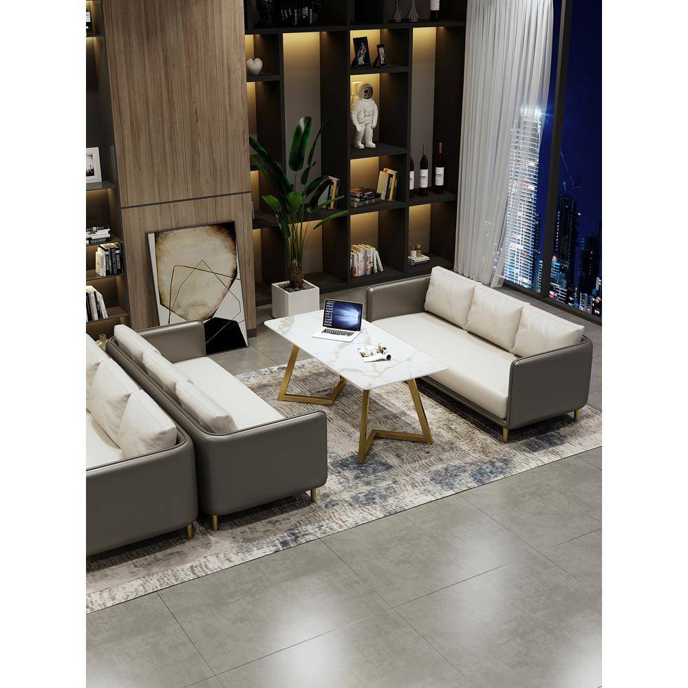 北欧休闲休息区茶餐厅展台沙发接待洽谈接待桌椅商务咖啡厅沙发