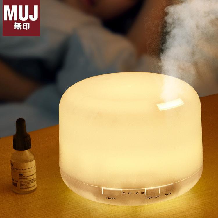 无印加湿器家用静音卧室香薰机夜灯喷雾小型精油超声波办公室桌面